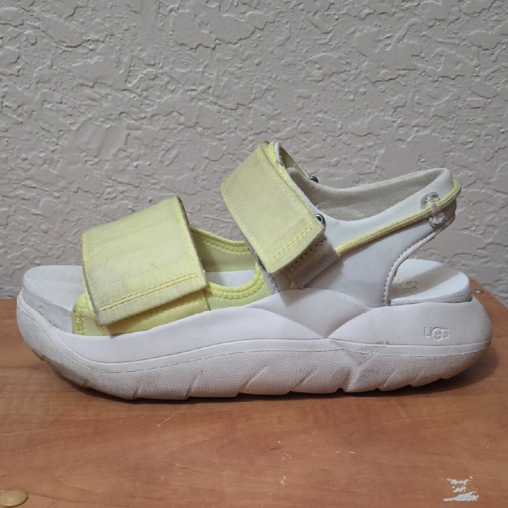 UGG Women's Sandals in Yellow and White - Picture 3 of 11